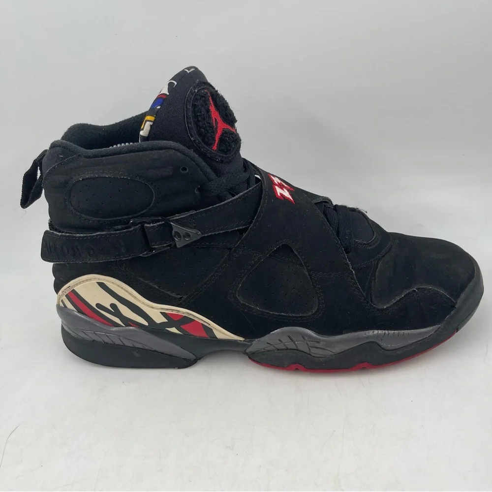 Nike Kids Air Jordan 8 Retro Playoffs GS- SZ 7 Y -Black Basketball Shoes Sneaker